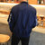 卡郎琪 男士新款修身时尚夹克 休闲韩版立领薄款拼简约拉链设计百搭夹克外套 KLQKX-J30(藏青色 L)第4张高清大图