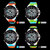 时刻美潮流时尚土豪金户外运动双显男士手表 学生个性果冻电子表(黑色红圈)第4张高清大图