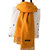 冬季新款女士保暖纯色仿羊绒围巾 欧美流苏加长加厚围巾披肩(姜黄色)第4张高清大图