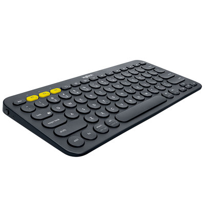 罗技（Logitech）K380多设备蓝牙键盘 平板IPAD键盘 时尚便携 超薄巧克力按键 蓝牙鼠标伴侣 深灰色