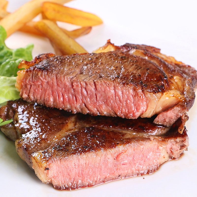 牛排保鲜局牛排阿根廷草饲板腱原切牛排1000g200g5盒赠送3包黑胡椒2包