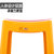 茶花 凳子 塑料加厚 条纹高凳 欧式时尚凳 学习桌 凳子 承重 防滑设计(橙色)第5张高清大图