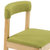 一米色彩 实木复古餐椅简约酒店椅成人靠背书桌椅休闲家用咖啡椅(草绿色 实木框架)第4张高清大图