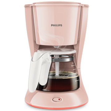 PHILIPS 飞利浦咖啡机 家用型智能科技美式滴滤式咖啡壶 HD7431粉色(粉色)