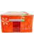 空间优品 可折叠牛津布印花衣物收纳箱 太阳花 橙色44L第4张高清大图