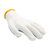 安居先森线手套劳保 点胶加厚防滑耐磨棉线劳保手套男女10付/包 MZS-D12（包）(白色)第5张高清大图