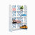 【京好】雕花镂空鞋架 现代简约环保欧式防水火木塑板 鞋柜D142(白色长60宽25高80厘米A款4层 其他)第3张高清大图