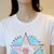 娇维安 夏季韩版女装圆领体恤衫 字母五角星图案短袖t恤女(白色 XL)第3张高清大图