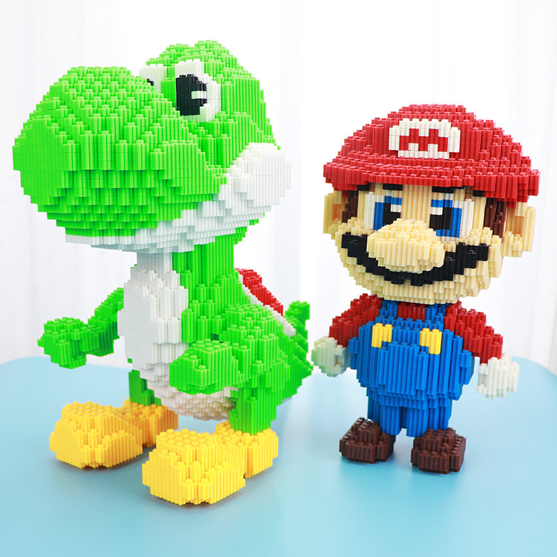 微型拼装小颗粒拼图钻石益智积木玩具兼容乐高猫和老鼠摆件高难度h