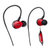 Edifier漫步者 H281PS 入耳式运动耳机 跑步耳机防水 重低音线控带麦克风手机通话(红色)第2张高清大图