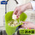 韩国乐扣乐扣厨房洗水果沥水篮 多功能蔬菜沥水器 食物残渣过滤桶(黄色)第3张高清大图