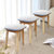 白蜡木梳妆凳现代简约卧室化妆凳原木软包椅化妆台小凳子(原木色 蓝色面)第3张高清大图