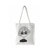 帆布购物袋单肩包韩版女文艺单肩包学生手提袋折叠环保购物袋DS502(白色（眼镜美女） 1个装)第5张高清大图