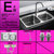 苏泊尔卫浴304不锈钢水槽双槽厨房洗菜盆套餐厨房水槽水龙头包邮(E4)第4张高清大图