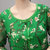 2017春夏新款修身假两件套印花圆领七分袖仿真丝显瘦中长款连衣裙(绿色 XL)第2张高清大图