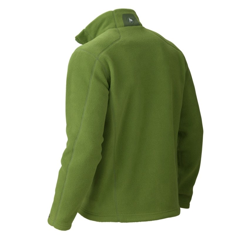 marmot 土拨鼠warmlight jacket 男士保暖抓绒衣拉链开衫83270(松绿色