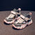 儿童运动鞋男童透气网布拼色波浪运动鞋中大童女童运动休闲鞋(26 黑白)第8张高清大图