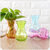 欧式水培植物玻璃花瓶A671办公室简约彩色绿萝植物瓶摆件lq(紫色)第3张高清大图