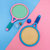儿童羽毛球拍幼儿园运动网球亲子互动2-3岁4宝宝室内网球玩具礼物(儿童款（蓝粉色）【2拍2球】 默认版本)第5张高清大图