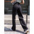 黑色牛仔裤女直筒韩版宽松高腰显瘦百搭阔腿拖地裤子(XL)第5张高清大图