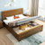 吉木多 橡胶木实木中式简约风1.8,1.5米双人床婚床卧室家具(1.5*2米海棠色 单床)第3张高清大图