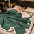 大豆纤维毛毯冬季加厚珊瑚绒法兰绒毯子床上用保暖春秋小被子单人(大豆纤维毯- 森林绿 白)第9张高清大图