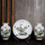 景德镇陶瓷器三件套小花瓶现代中式客厅电视柜插花工艺品装饰摆件(凤穿牡丹)第5张高清大图