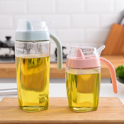 创意厨房用品大容量玻璃防漏调味瓶B816密封透明油壶酱油醋瓶批发(大号绿色)