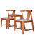 木巴新中式茶水桌椅组合全实木牛角椅阳台桌椅三件套户外家具(小茶几CJ184 包邮送至楼下（乡镇不派送）)第5张高清大图