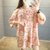 JOHLIN新款2021夏季韩版宽松小熊印花短袖T恤女百搭原宿风上衣(粉红色 M)第2张高清大图