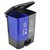 俊采云JunCaiYun30L加厚脚踏分类垃圾桶 脚踏塑料桶JCY-227连体脚踏分类果皮桶(军绿色 JCY-227)第5张高清大图