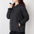 女子冬季户外运动舒适防风保暖连帽羽绒服外套 BS1002(黑色 XL)第3张高清大图
