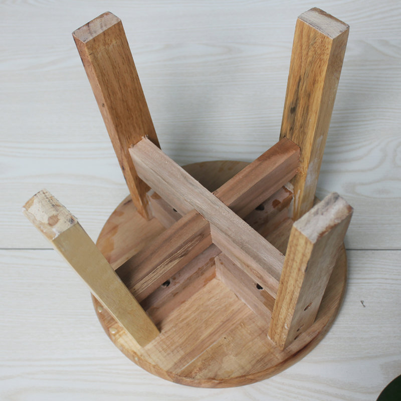 禧乐菲 小凳子实木小圆凳子创意简约小板凳家用矮凳时尚换鞋凳小木