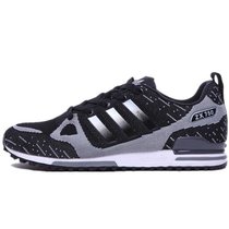 阿迪达斯2015 夏季新款男女跑步鞋 Adidas zx750飞线跑步鞋三叶草男鞋女鞋透气运动鞋(黑银 41)