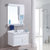 澜之家橡木浴柜卫生间洗脸盆陶瓷洗手盆浴室柜(60CM双温套装)第3张高清大图