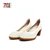 马内尔20年夏季新品专柜同款镂空粗跟女鞋简约时尚真皮凉鞋G03231(粉紫色 35)第4张高清大图