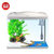 森森鱼缸水族箱生态桌面金鱼缸玻璃迷你小型客厅鱼缸龟缸中型造景(HR-白380+景5（送17套）)第2张高清大图