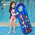 儿童充气床游泳浮排PVC充气蓝色狗狗星球冲浪板儿童水上充气床TP1172(蓝色)第2张高清大图