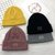 SUNTEK毛线帽子女冬韩版潮甜美可爱字母标保暖针织帽时尚百搭学生套头帽(M（56-58cm） 黄色)第2张高清大图
