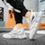 VRKK新款时尚飞织透气运动鞋高弹网面舒适慢跑鞋百搭休闲鞋男鞋子(白色 40)第7张高清大图