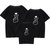 2021年新款亲子装比心短袖T恤(黑色 童款100)第5张高清大图