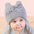 milkyfriends可爱宝宝胎帽春秋冬男女儿童帽卡通小猫套头帽婴儿帽(蓝色 均码0-12个月（45-50CM）)第4张高清大图