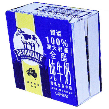 【自营】澳大利亚  德运全脂纯牛奶200ml*24 整箱装  全脂牛奶