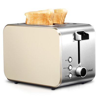 东菱（Donlim）DL-8117C 多士炉 全不锈钢烤面包片机 家用早餐机 金色