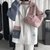 外套男女秋冬ins潮宽松韩版盐系设计感个性上衣2022新款工装夹克(粉色 XL)第5张高清大图