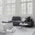 MO摩鹿创意北欧布艺沙发方块小户型简约客厅单人三人模块沙发表情(皮 棕色 121x121x75)第2张高清大图