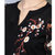 VEGININA 宽松型V领中长款修身连衣裙短袖 9509(黑色 M)第4张高清大图