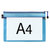 天色A4防水网纹学生拉链袋 透明多层办公资料袋 十个装(绿色)第4张高清大图