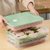 officenoki加厚饺子盒家用厨房分格多层水饺盒冰箱保鲜盒三层三盖 4色可选(绿色一层一盖)第2张高清大图