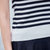 阿美氏女装条纹T恤衫上衣女士小衫 夏季简约修身圆领短袖 弹力 SKM2/001(蓝色 S)第5张高清大图